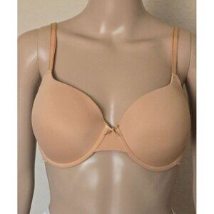 Lycra Tactel Beauty Bra beige Back Closure Underwire size 34D